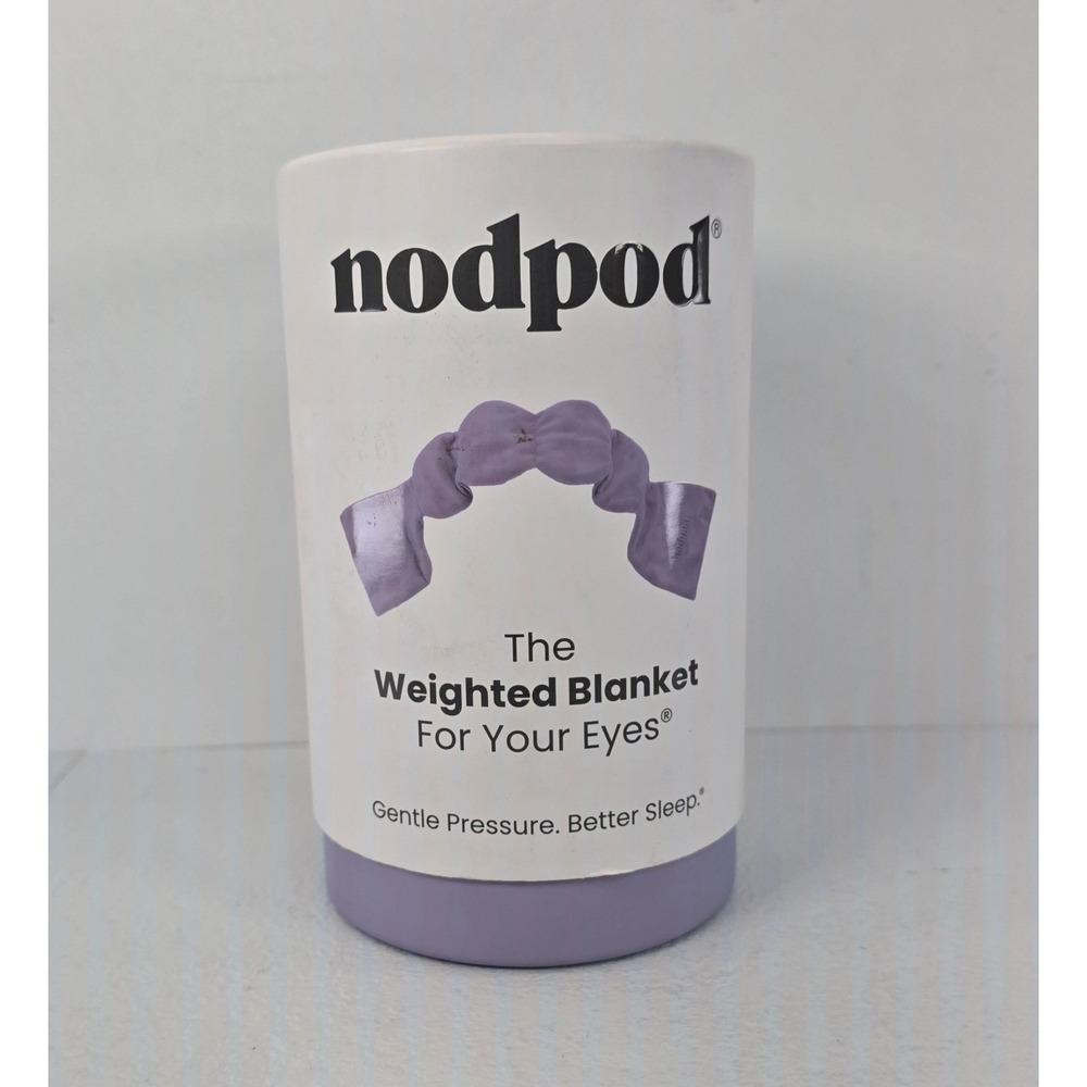 Nodpod Weighted Sleep Mask Wisteria Purple Cotton Velvet Eye Blanket 9oz New